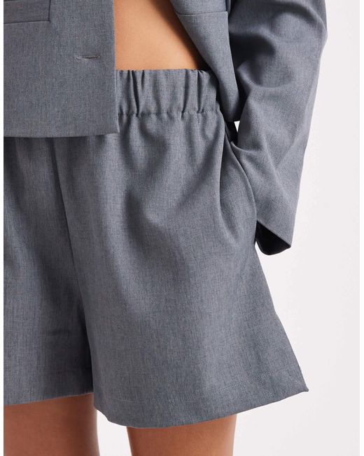 Vero Moda Gray Pull On Tailored Short Co-ord
