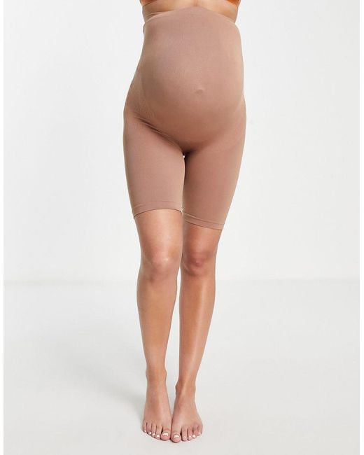 Mama.licious Brown Mamalicious Maternity Over The Bump Shapewear Shorts
