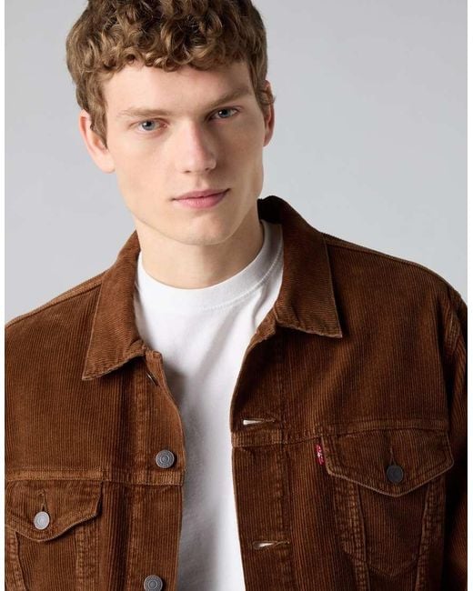 Levi's Brown Corduroy Trucker Jacket for men