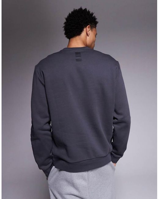 EA7 Blue Armani Train Core Central Logo Sweatshirt for men