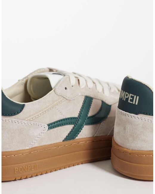 Pompeii UK Multicolor Pompeii Pippa Leather Lace Up Trainers for men