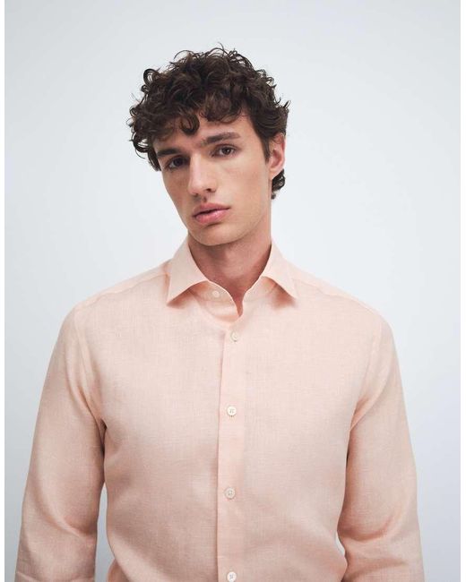 Mango Natural 100% Linen Relaxed Fit Shirt for men