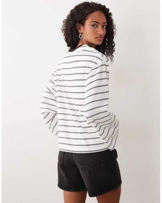 Gina Tricot White Long Sleeve Top