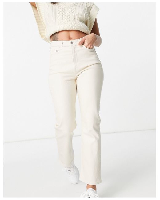 High Rise Jeans in Ecru 
