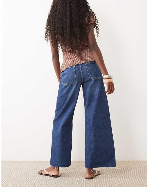 Mango Blue Catherin Wide Leg Jean