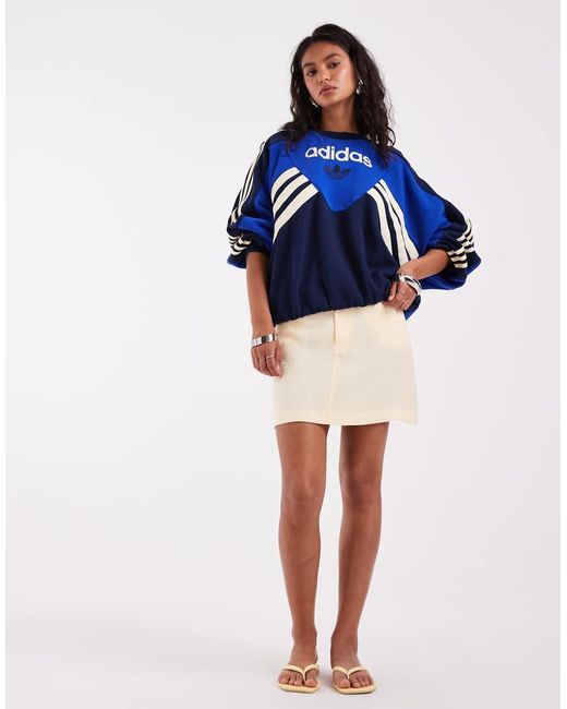 Adidas Originals Blue Graphic Crew Sweatshirt