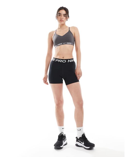 Nike Gray Indy Dri-Fit Light Support Sport Bra