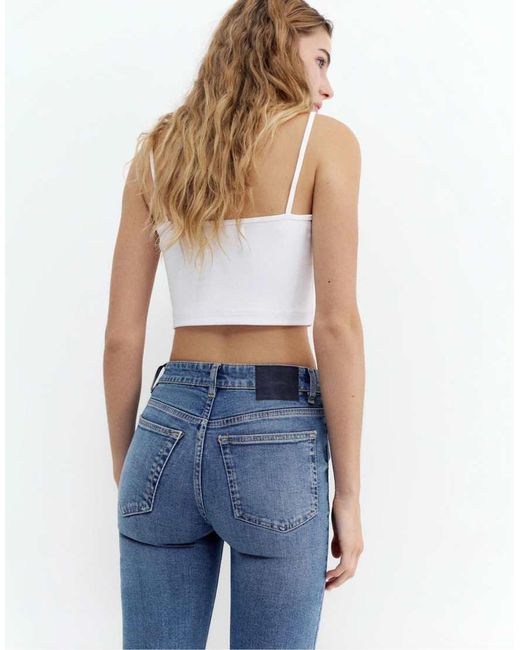 Pull&Bear Blue Petite Skinny Flared Jeans