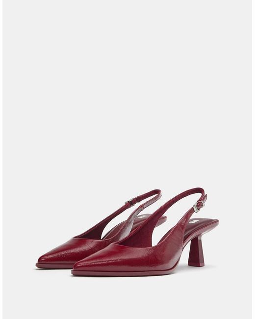 Pull&Bear Pink Vinyl High-heel Shoes
