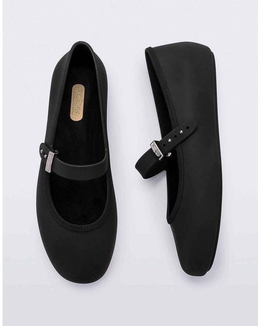 Melissa Black Soft Ballerina Slip On Shoes