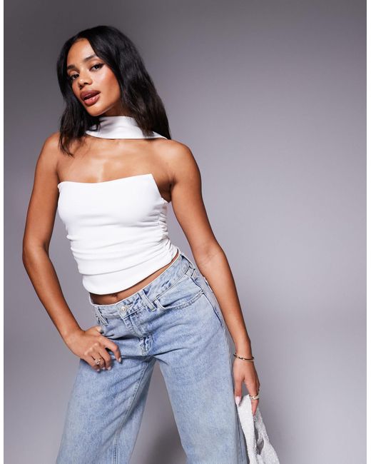 ASOS Blue – trägerloses oberteil