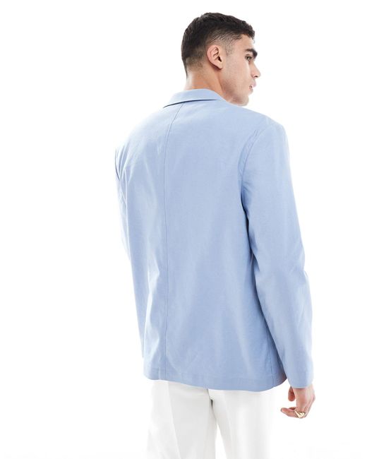 ASOS Blue Slouchy Oversized Blazer for men
