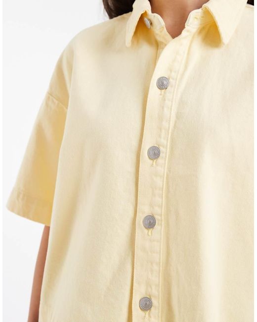Pieces Natural Boxy Denim Shirt