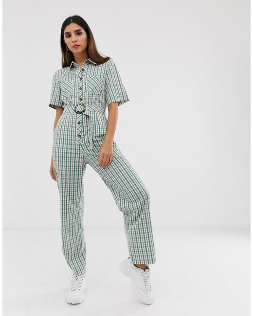 green check jumpsuit