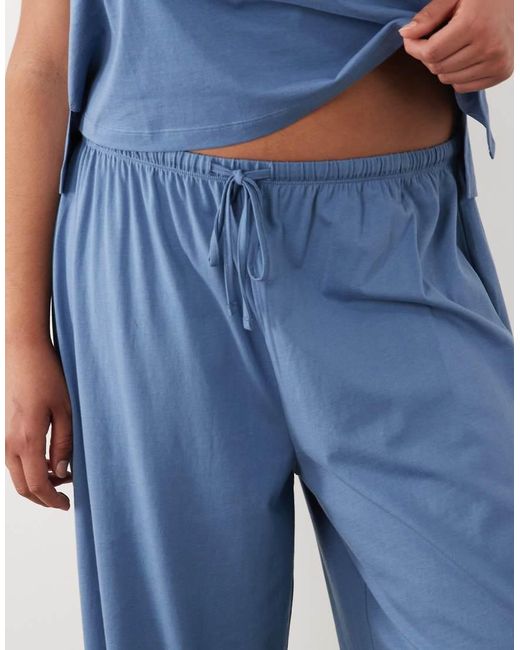 ASOS Blue Asos Design Curve Mix & Match Cotton Pajama Pants