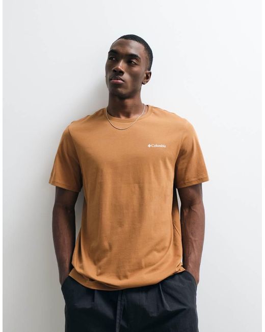 Columbia Brown Csc Outdoor Back Graphic T-shirt for men