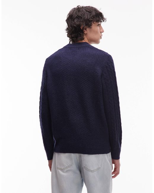 Wrangler – strickpullover in Blue für Herren