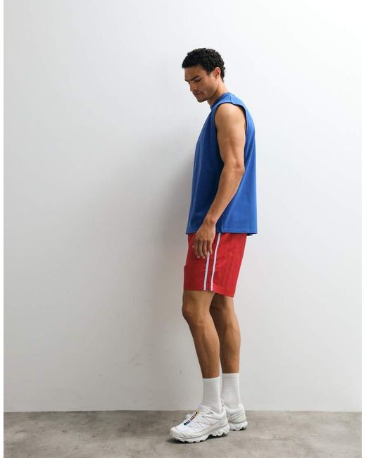 ASOS Blue Oversized Tank With Bubble Text Graphic for men