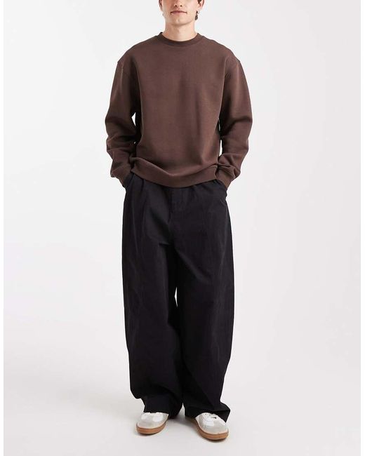 Pantalones Negros Holgados Extragrandes De ASOS de hombre de color Black