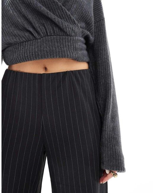Vero Moda Black Loose Pull On Wide Leg Trousers