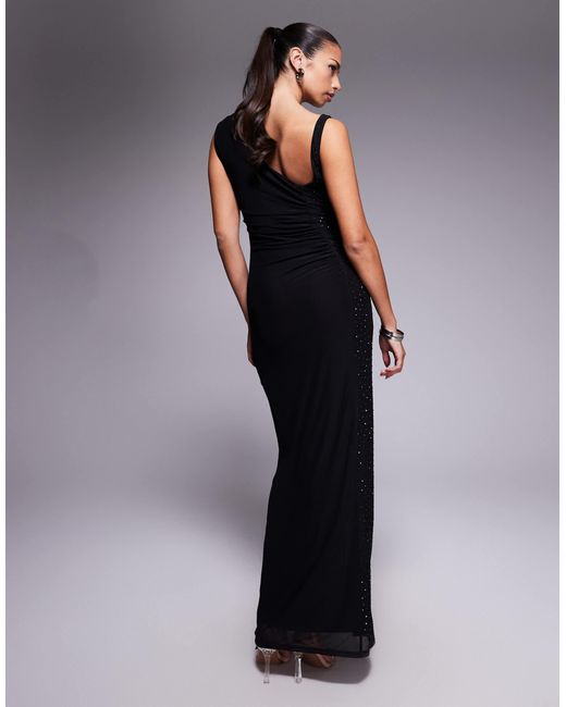 AFRM Blue – asymmetrisches maxikleid