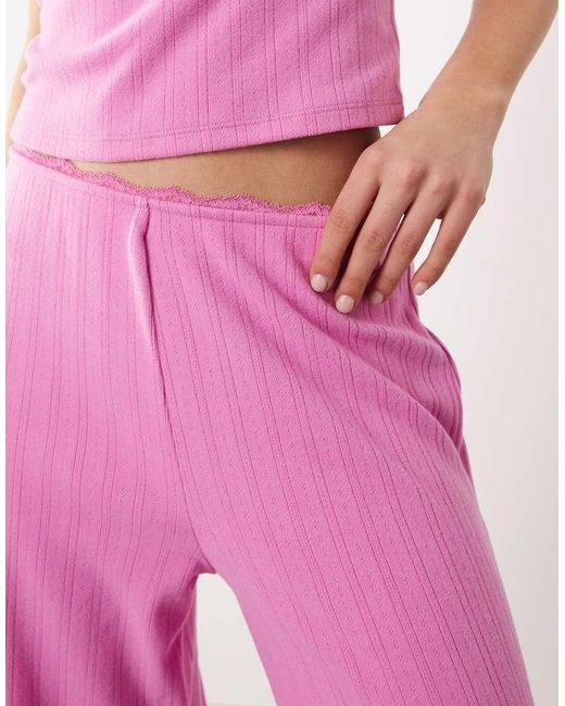 Abercrombie & Fitch Pink Co-ord Pointelle Pyjama Bottoms