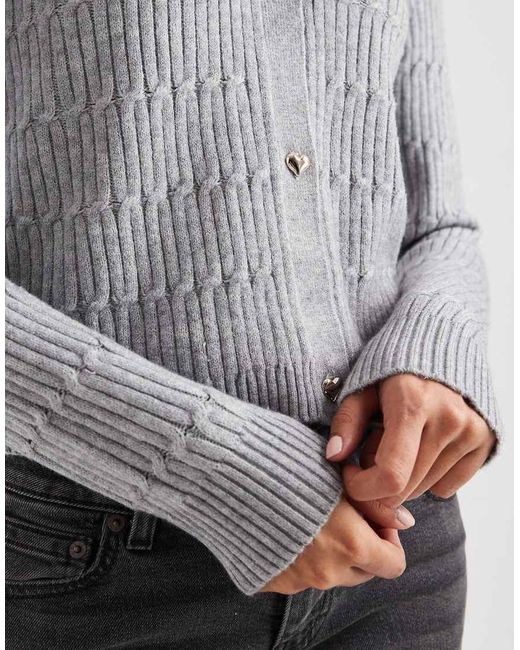 ONLY Gray V-Neck Cardigan
