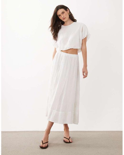 Top Corto di Mango in White