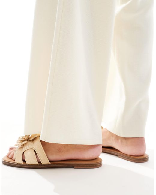 ALDO Natural Seaflower Padded Flat Sandals