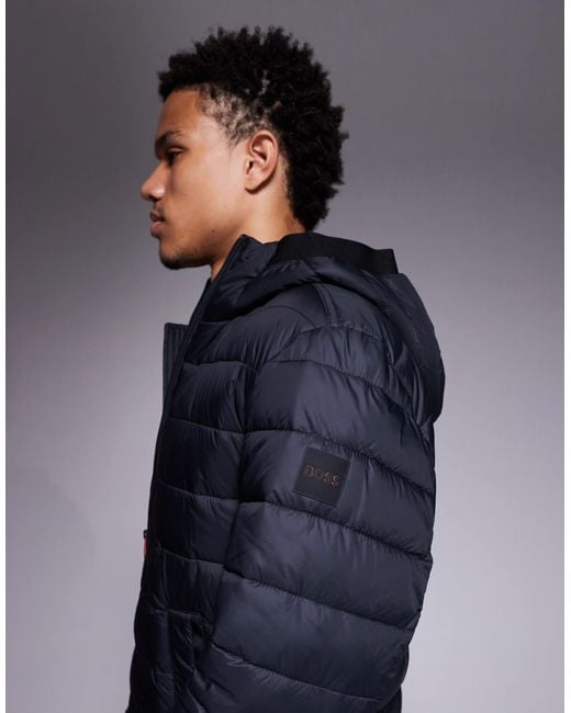 Boss – odenis – wattierte jacke in Blue für Herren
