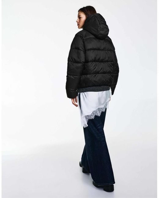 Pull&Bear Black – e pufferjacke