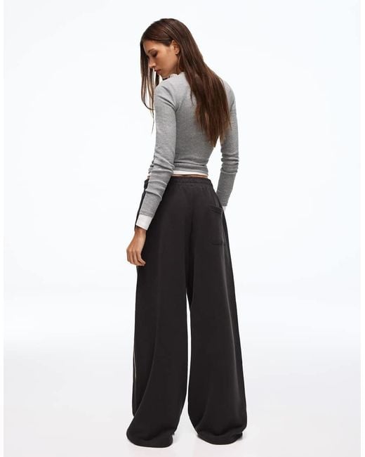 Bershka Gray Plush jogger Trousers