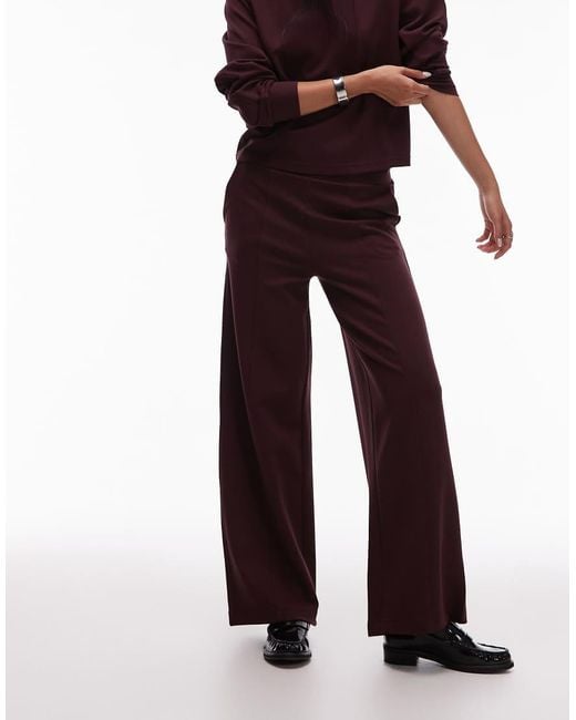 Mango Purple Pleat Front Straight Leg jogger Co-ord