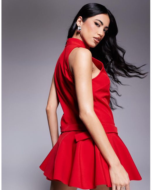 ASOS Red – strukturierter playsuit