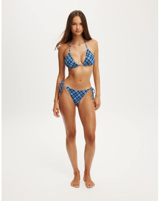 Cotton On Blue String Triangle Bikini Top