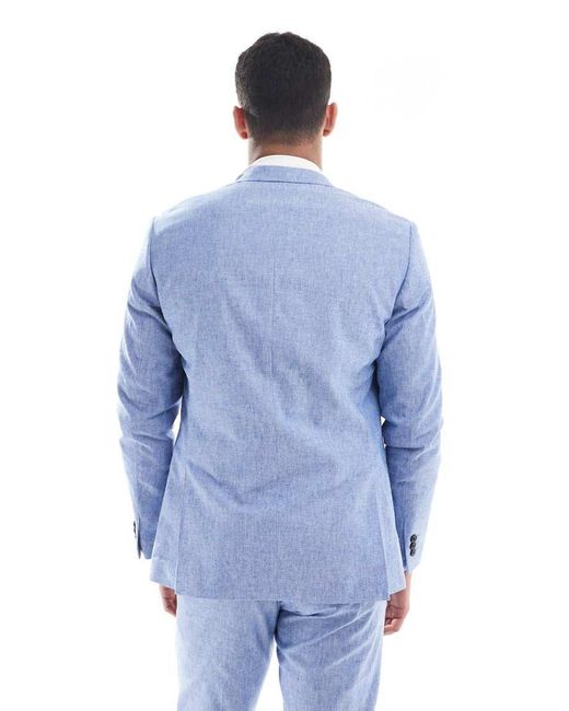 Jack & Jones Blue Premium Linen Blazer for men