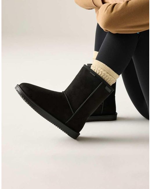 Regatta Black Risley Mid Waterproof Snow Boots