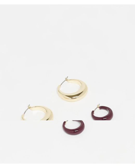 & Other Stories White 2 Set Pack Small Hoop Earings
