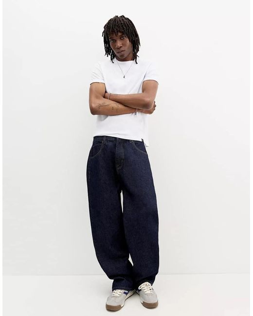 Pull&Bear Basic Aansluitend T-Shirt in het White voor heren
