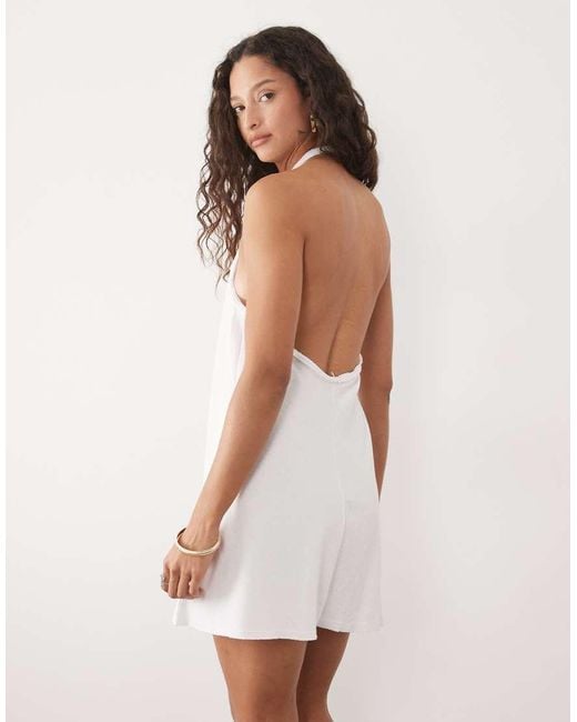 Mango Natural Teen Halterneck Mini Dress