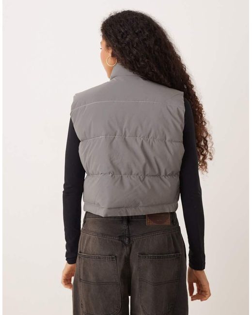 Roxy Gray Move Free Puffy Puffy Vest