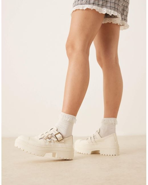 Converse Natural Chuck Taylor All Star lugged Heel Mary Jane Platform
