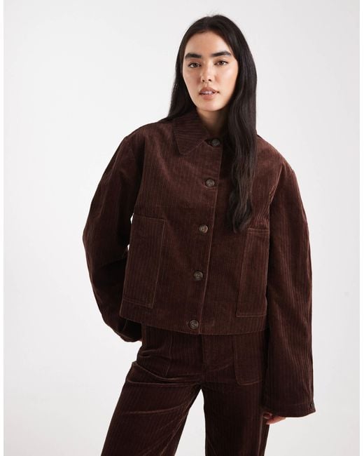 ASOS Brown Cord Jacket Co-Ord