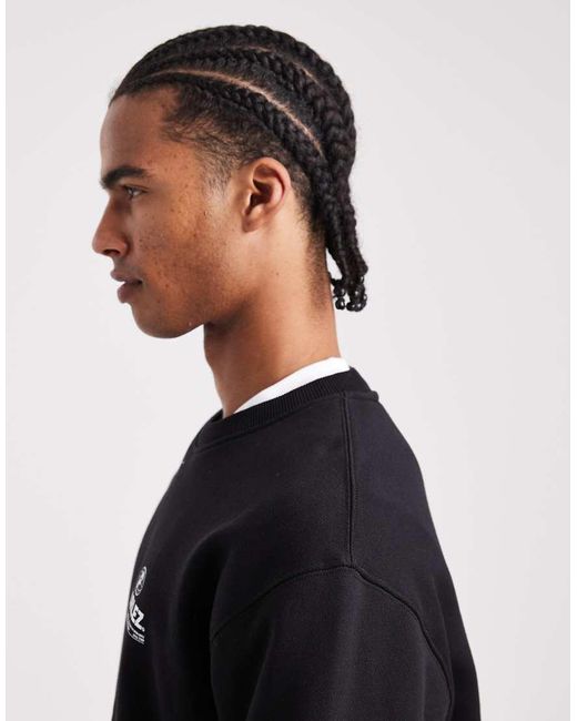 Sudadera Negra Con Logo Gráfico Serigrafiado En La Espalda De Parlez de hombre de color Black