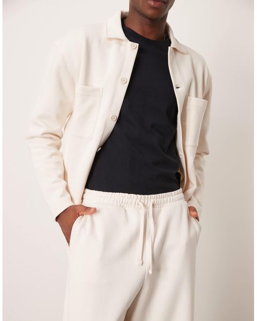 ASOS Natural Premium Heavyweight Cropped Balloon Joggers for men