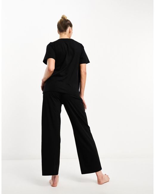 ASOS Black Asos Design Maternity Mix & Match Cotton Pyjama Trouser