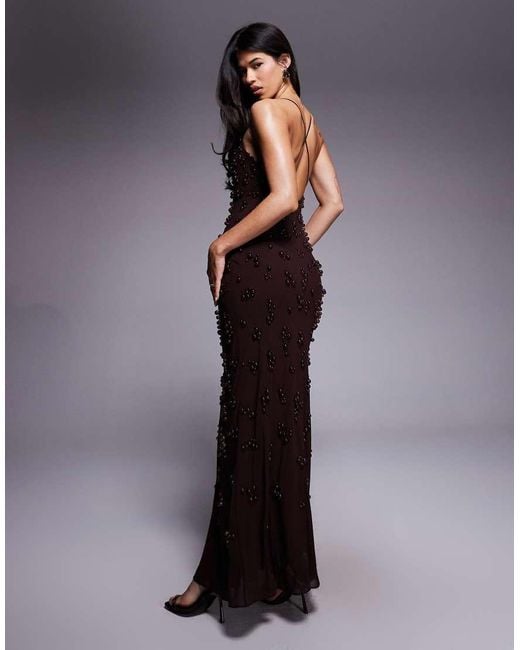 Mango Gray Capsule Textured Strappy Maxi Dress