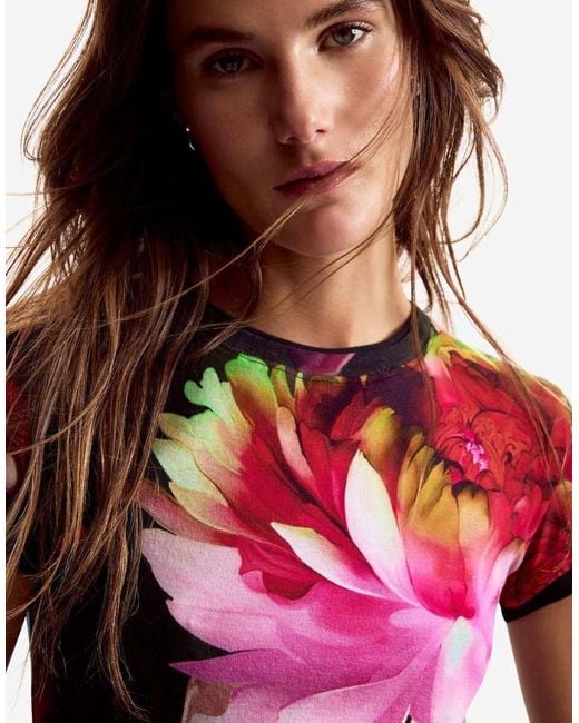 Desigual Red T-Shirt Designed By Mr. Christian Lacroix