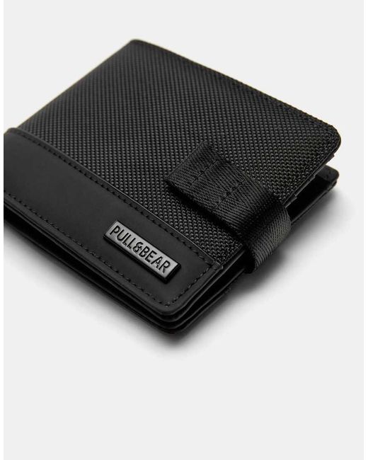 Pull&Bear Nylon Portemonnee in het Black voor heren