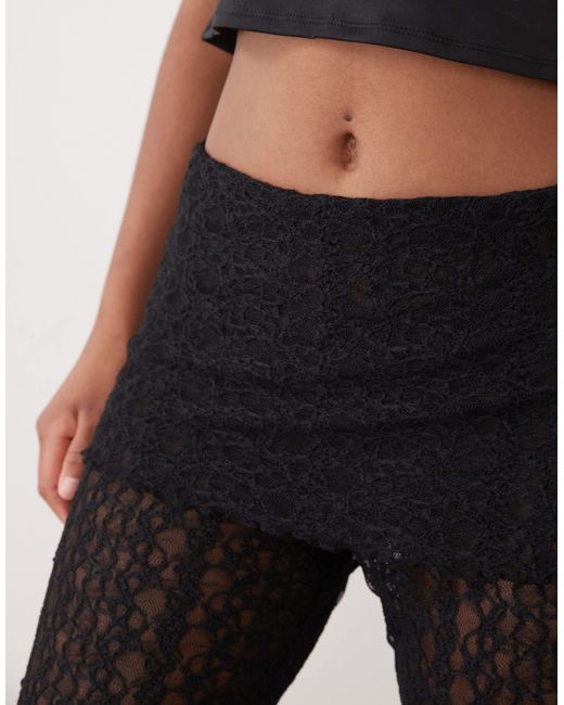 Noisy May Black Lace Skirt Over Trousers